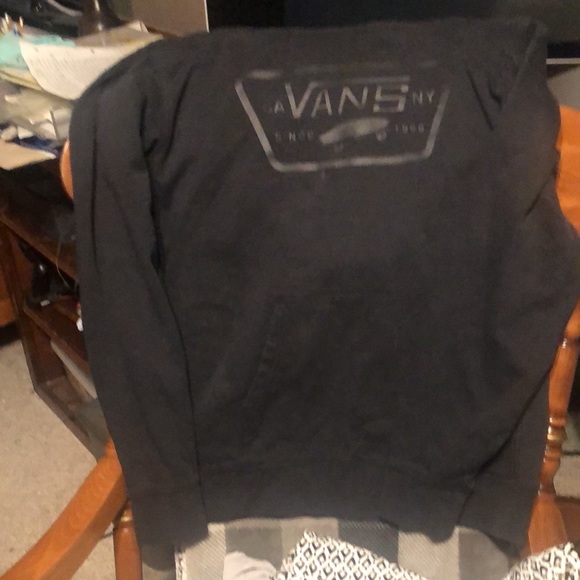 Unisex Black on Black Van’s “Off the Wall” Hoodie. Great condition - Picture 2 of 2